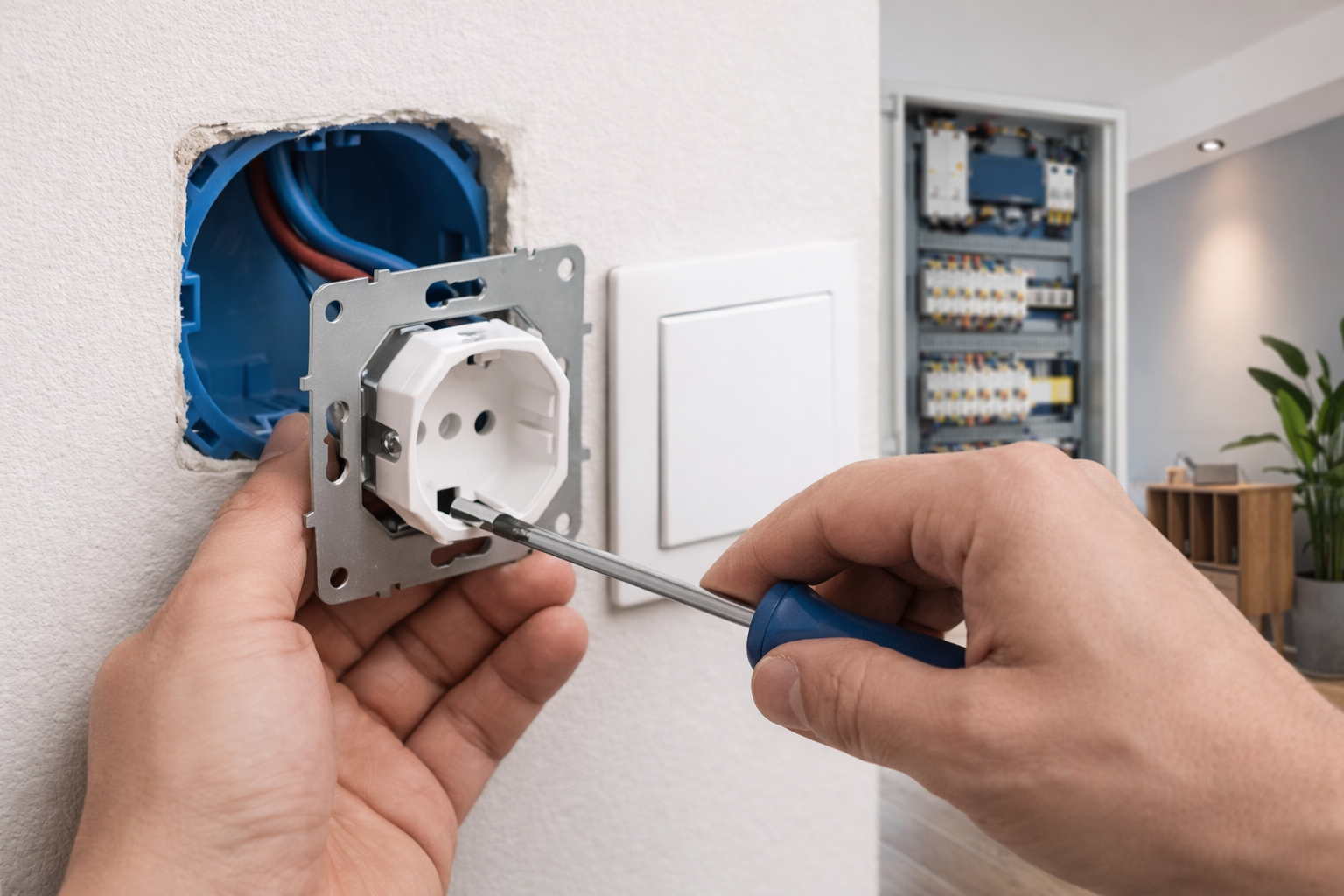 Instalación de enchufe schuko